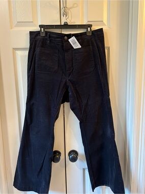 Torrid straight leg black velvet pants size 12 short